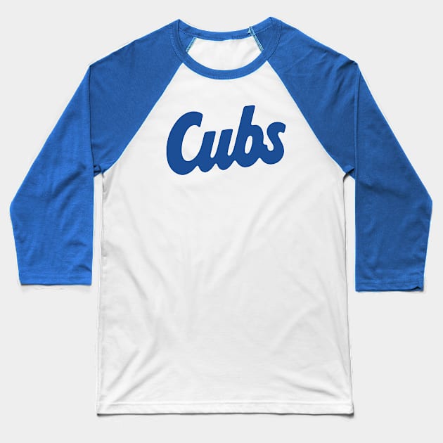 Cubs on Retro 80's Syle Baseball T-Shirt by From Nowhere